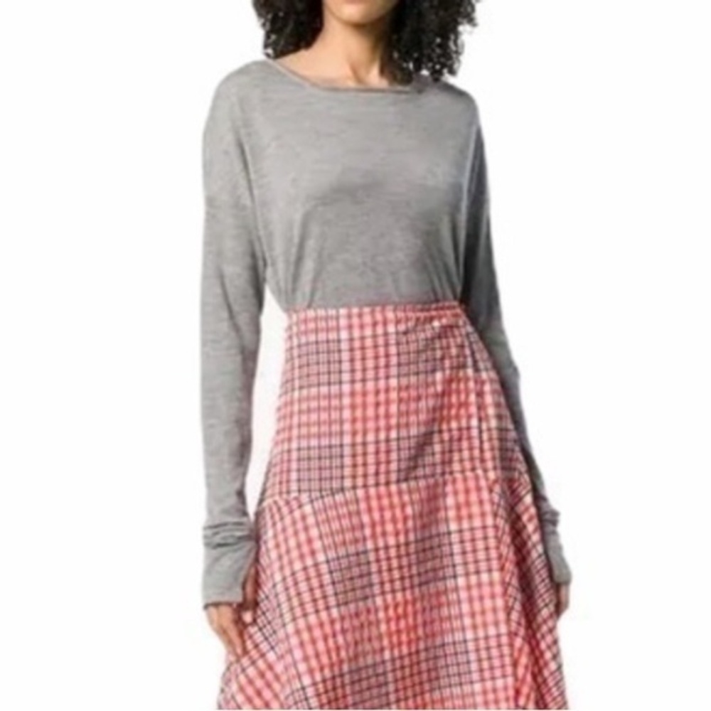 Barrie Sweet Eighteen Round Neck 100% Cashmere Gray Sweater Pullover‎ Medium